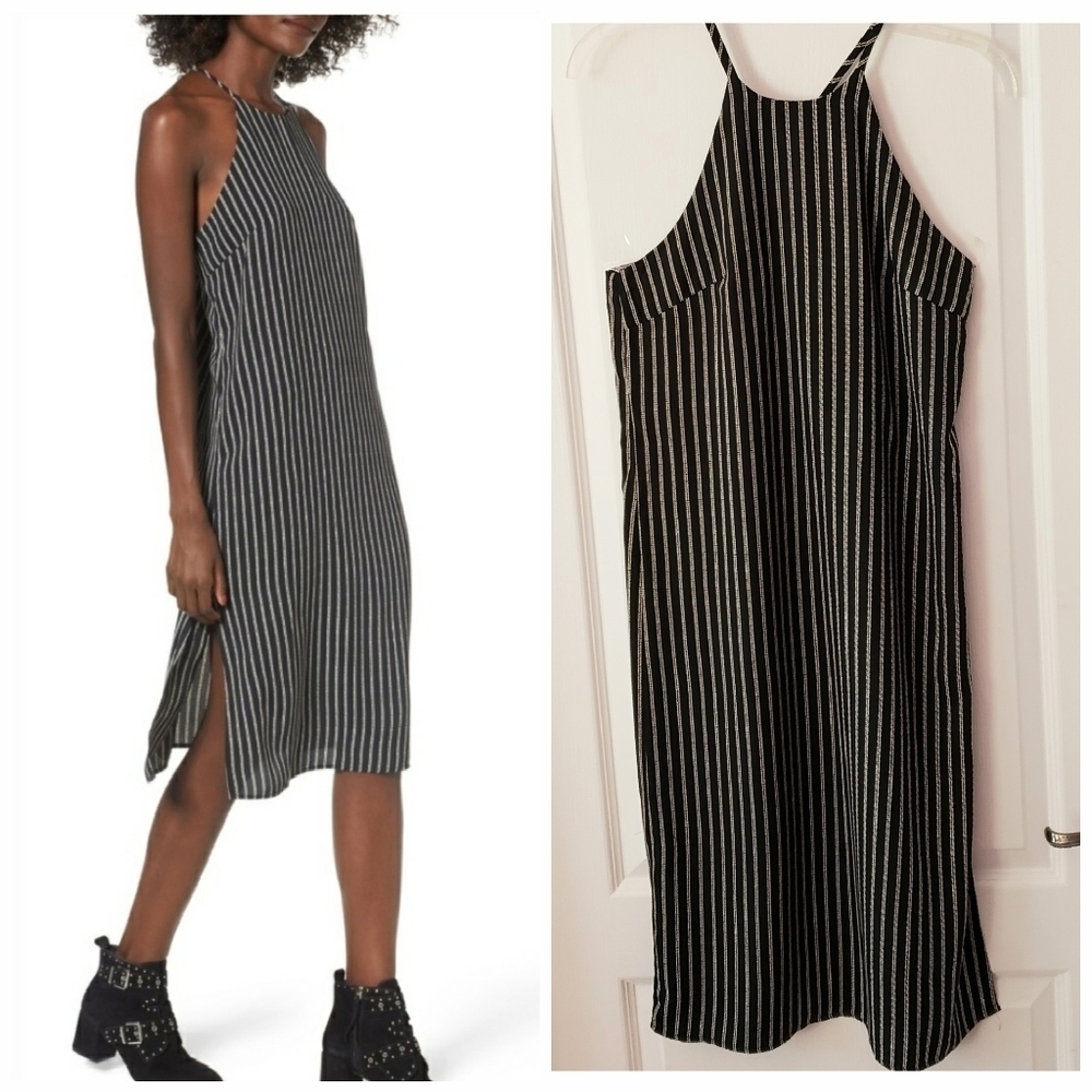 Soprano Shift Dress Black Striped